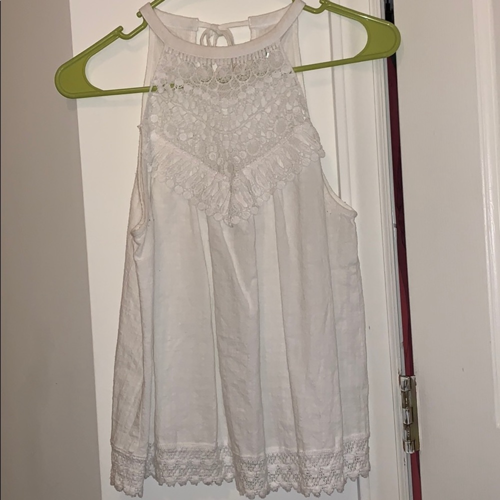 Lacey halter tank top